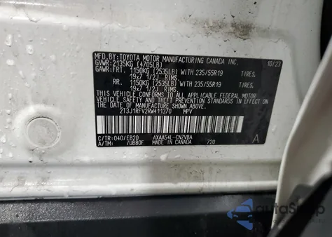 2024 Toyota Rav4 Adventure from USA, damaged, VIN 2T3J1RFV2RW411370